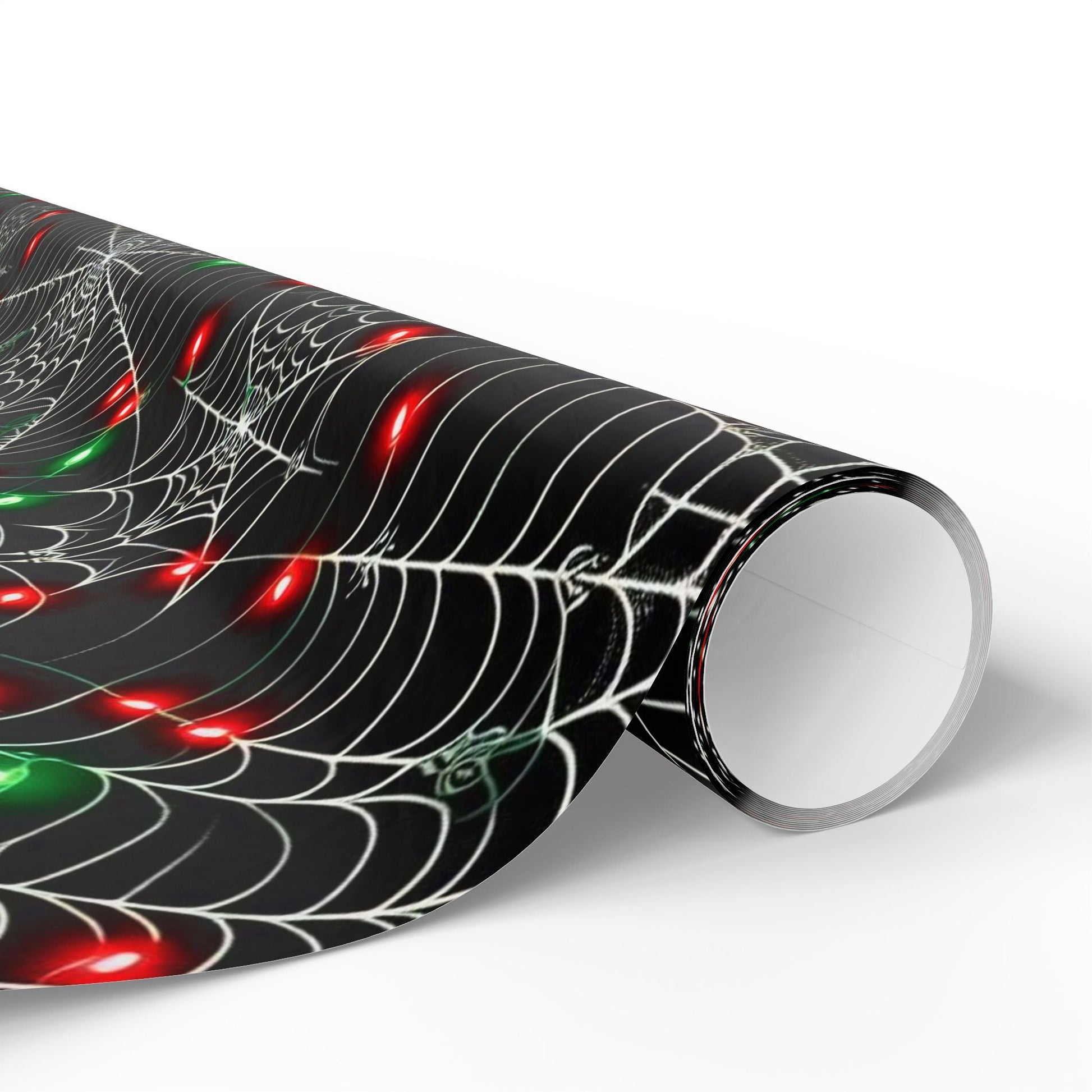 Christmas Spiderwebs Wrapping PaperHome DecorVTZdesigns30" x 180"MatteblackChristmaschristmas lights