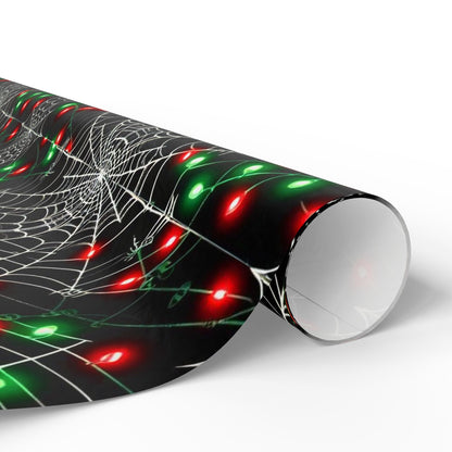 Christmas Spiderwebs Wrapping PaperHome DecorVTZdesigns30" x 180"MatteblackChristmaschristmas lights