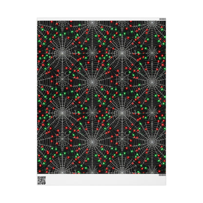 Christmas Spiderwebs Wrapping PaperHome DecorVTZdesigns30" x 180"MatteblackChristmaschristmas lights