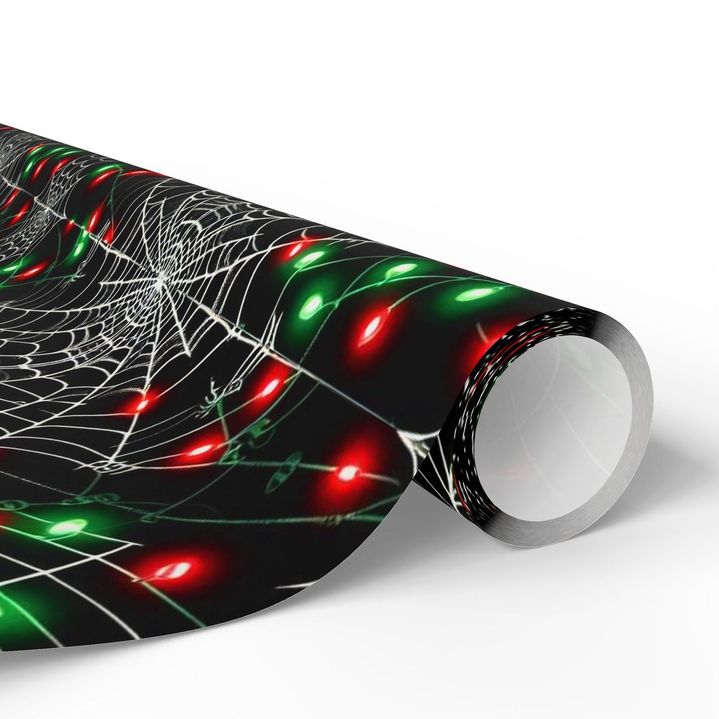 Christmas Spiderwebs Wrapping PaperHome DecorVTZdesigns30" x 180"MatteblackChristmaschristmas lights