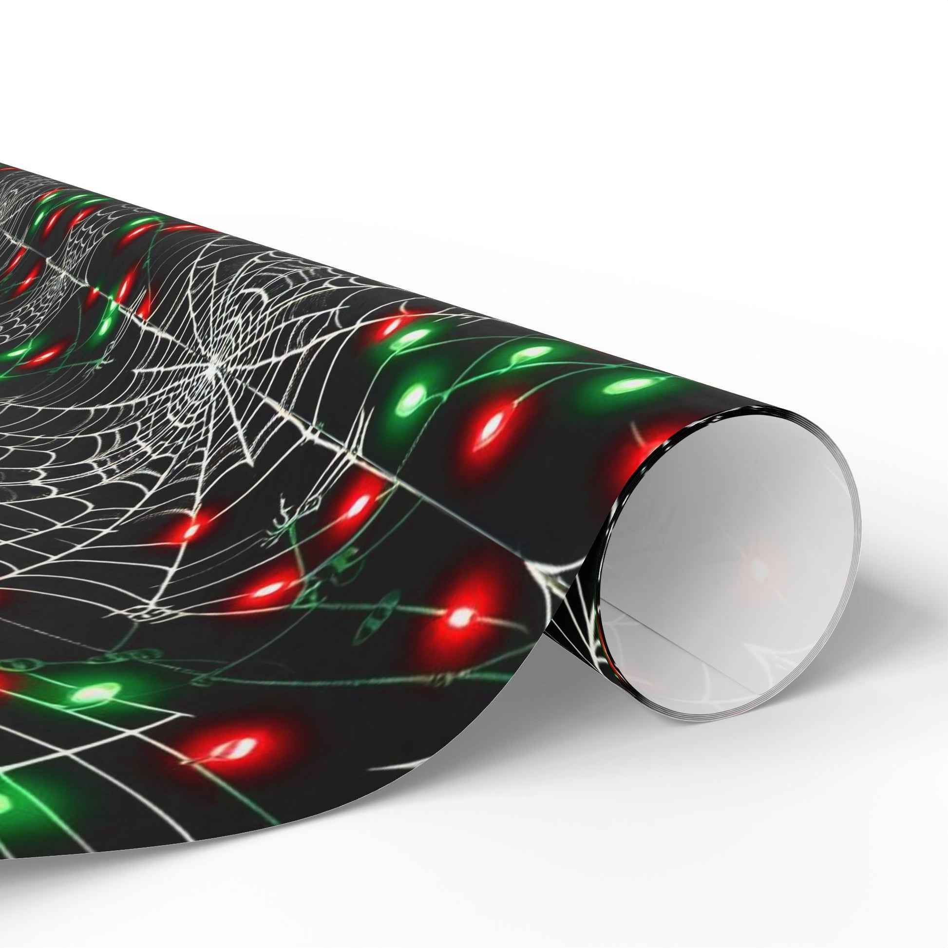 Christmas Spiderwebs Wrapping PaperHome DecorVTZdesigns30" x 180"MatteblackChristmaschristmas lights