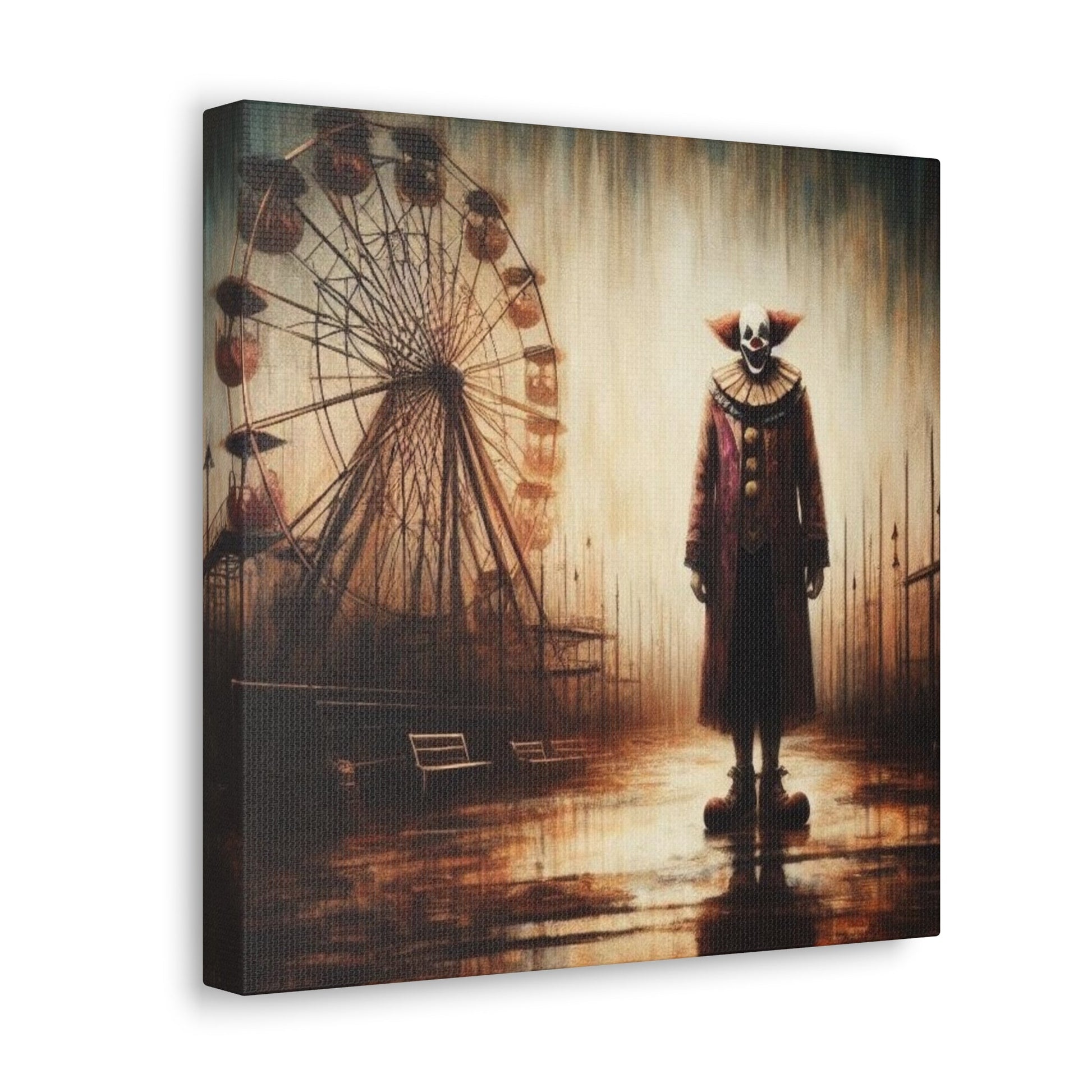 Clown In Abandoned Amusement Park Canvas Gallery WrapCanvasVTZdesigns12″ x 12″1.25"artArt & Wall Decorart print