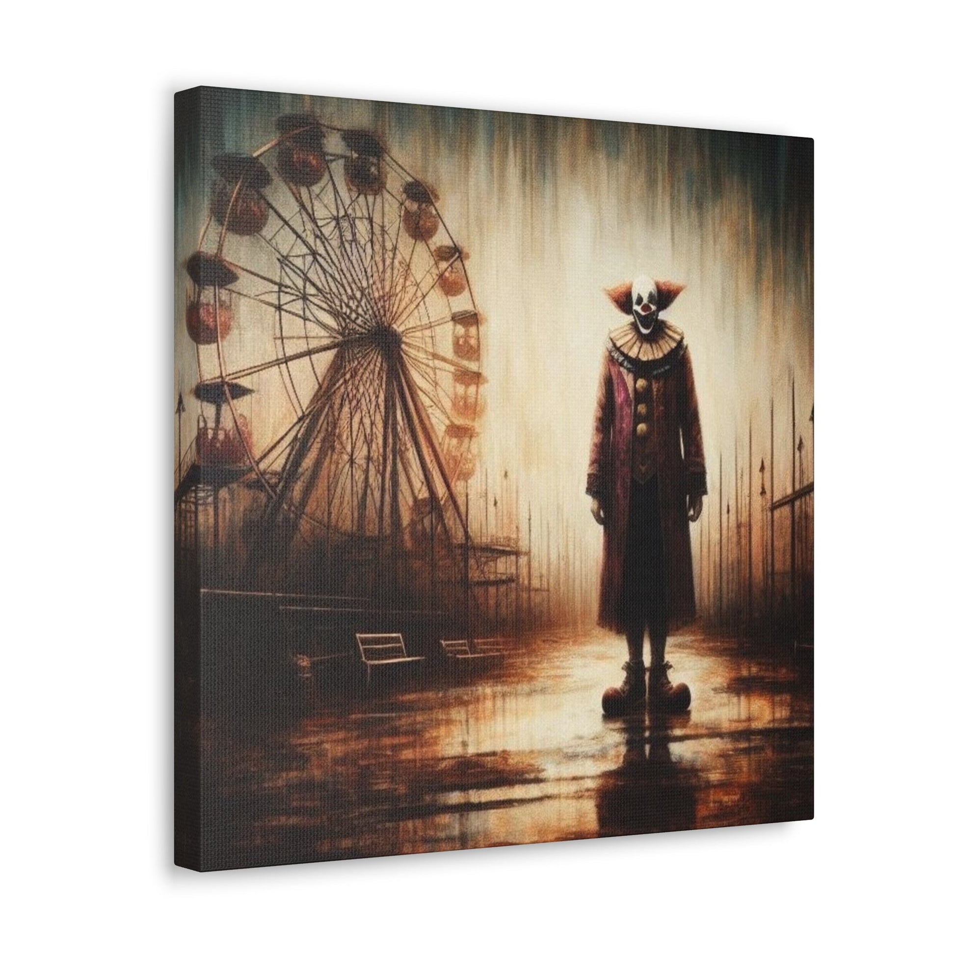 Clown In Abandoned Amusement Park Canvas Gallery WrapCanvasVTZdesigns16″ x 16″1.25"artArt & Wall Decorart print