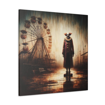 Clown In Abandoned Amusement Park Canvas Gallery WrapCanvasVTZdesigns36″ x 36″1.25"artArt & Wall Decorart print