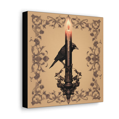 Crow Behind Tapered Candle Canvas Gallery WrapCanvasVTZdesigns10″ x 10″1.25"artArt & Wall Decorbaroque