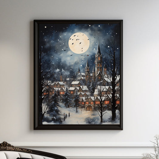 Dark Winter Village PosterVTZdesigns5″×7″Art & Wall Decorart printchristmas