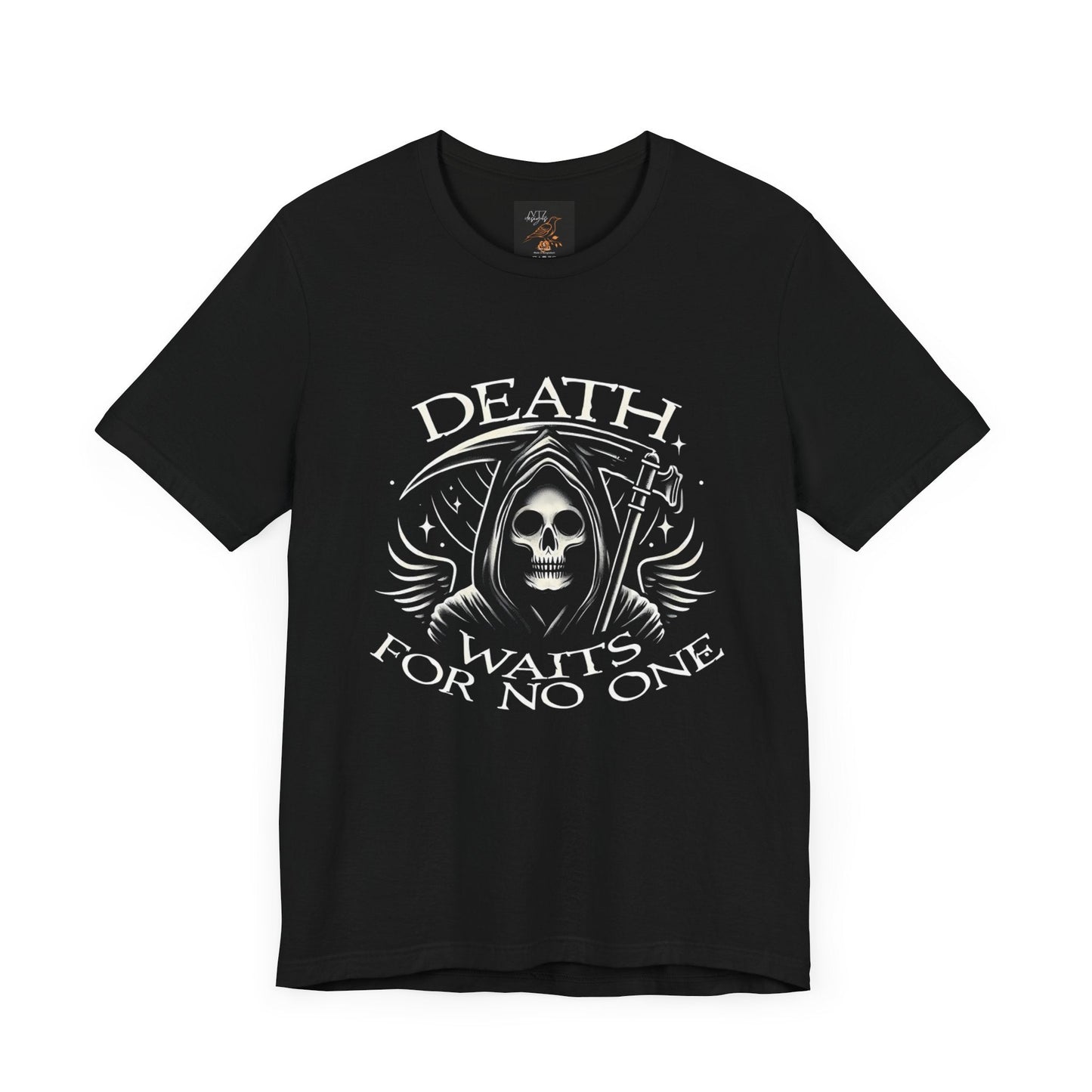 Death Waits For No One Tee ShirtT - ShirtVTZdesignsBlackXSclothingCottonCrew neck