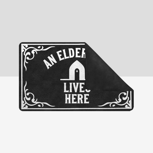 An Elder Emo Lives Here Rubber Doormat