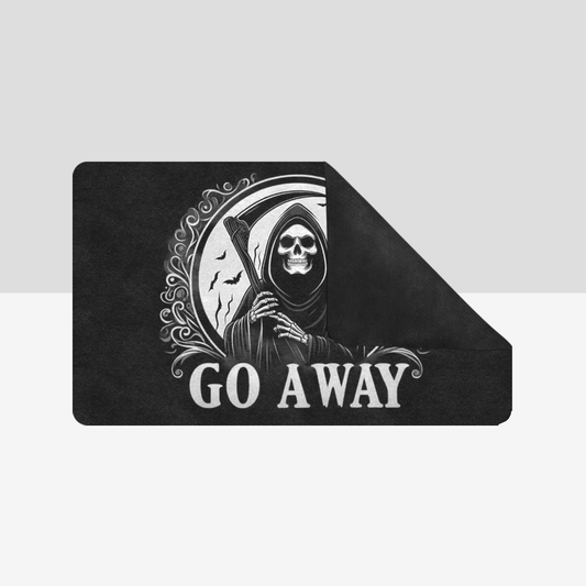 Go Away Grim Reaper Rubber Doormat