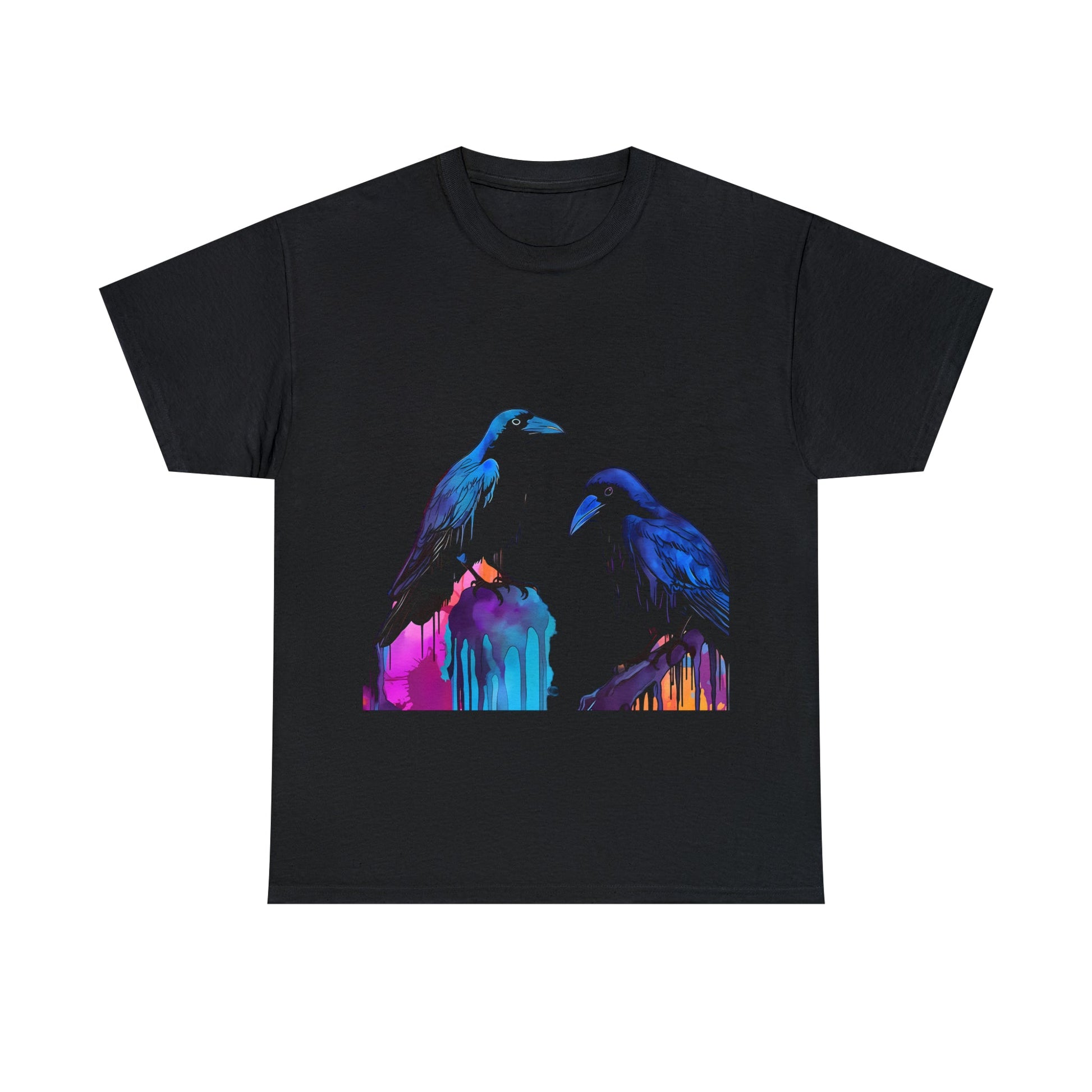 Dripping Tempera Raven Tee ShirtT - ShirtVTZdesignsBlackSCrew neckcrowcrows