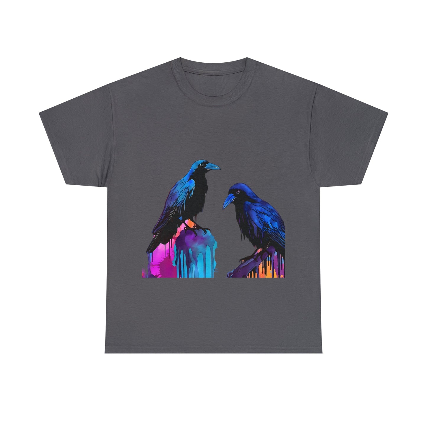 Dripping Tempera Raven Tee ShirtT - ShirtVTZdesignsCharcoalSCrew neckcrowcrows