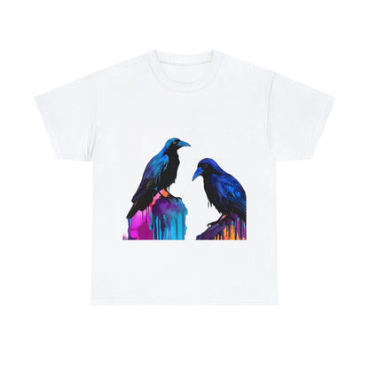 Dripping Tempera Raven Tee ShirtT - ShirtVTZdesignsWhiteSCrew neckcrowcrows