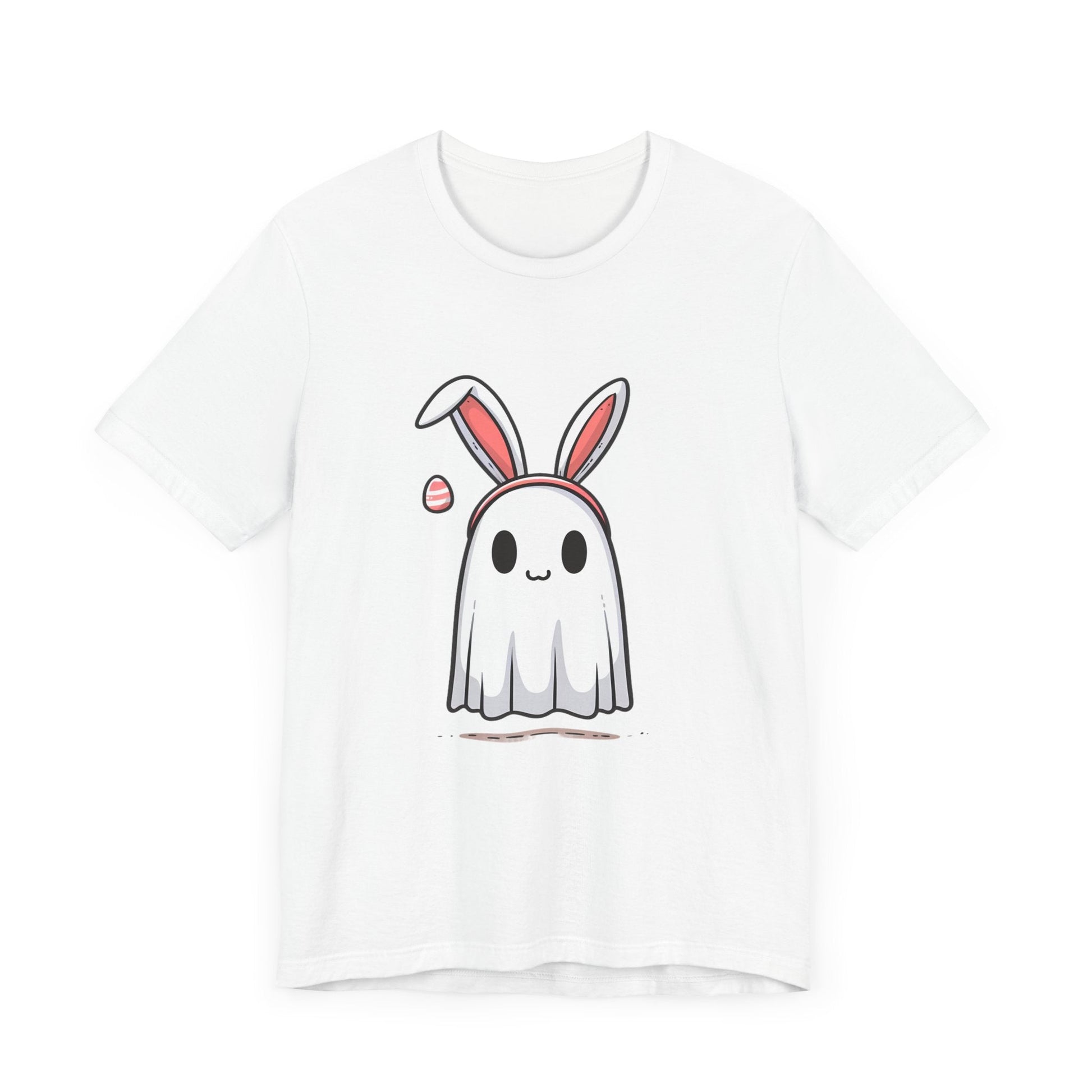 Easter Ghost Short Sleeve Tee ShirtT - ShirtVTZdesignsWhiteXSbunnyCottonCrew neck