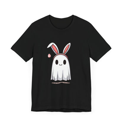 Easter Ghost Short Sleeve Tee ShirtT - ShirtVTZdesignsBlackXSbunnyCottonCrew neck