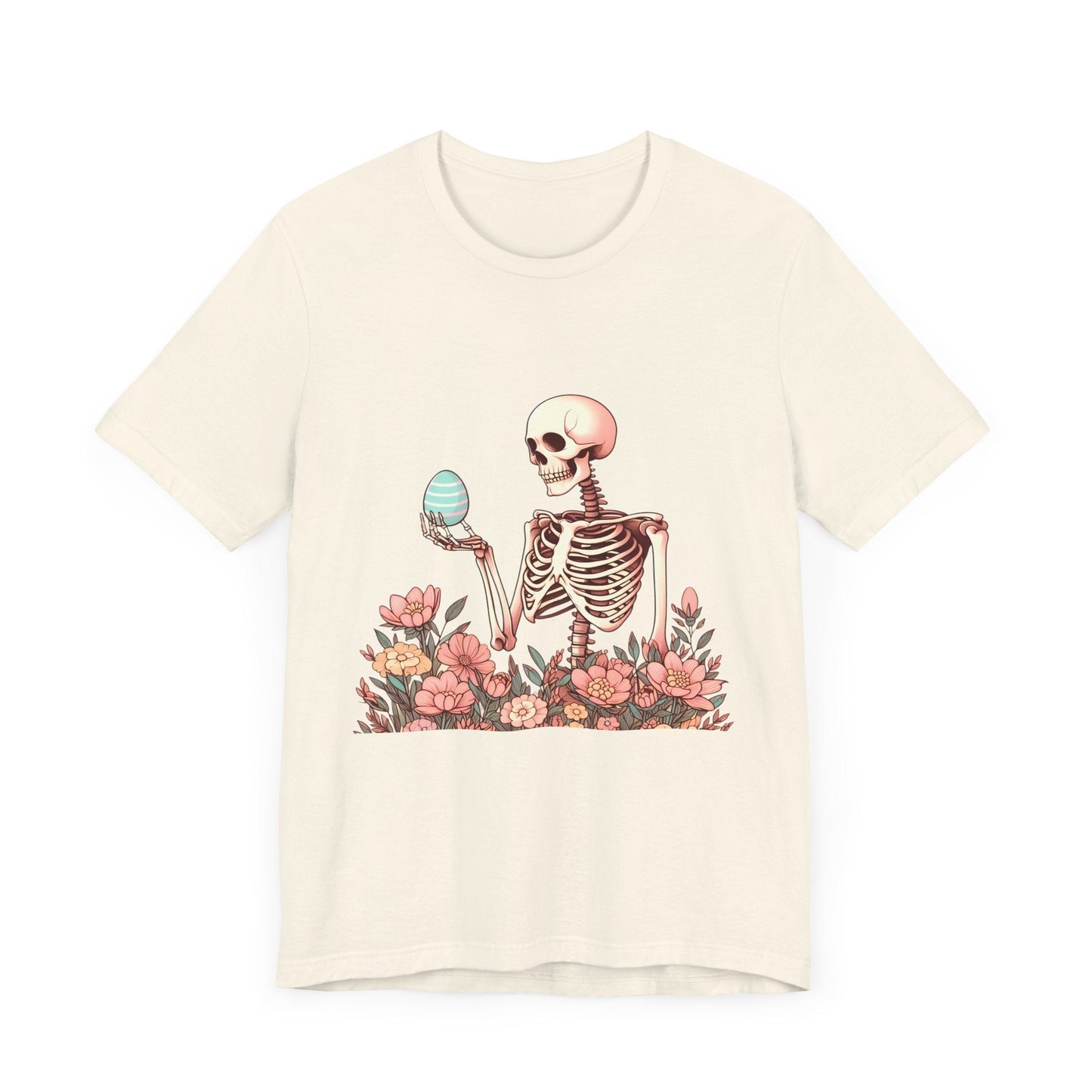 Easter Skeleton Short Sleeve Tee ShirtT - ShirtVTZdesignsNaturalXSCottonCrew neckDTG