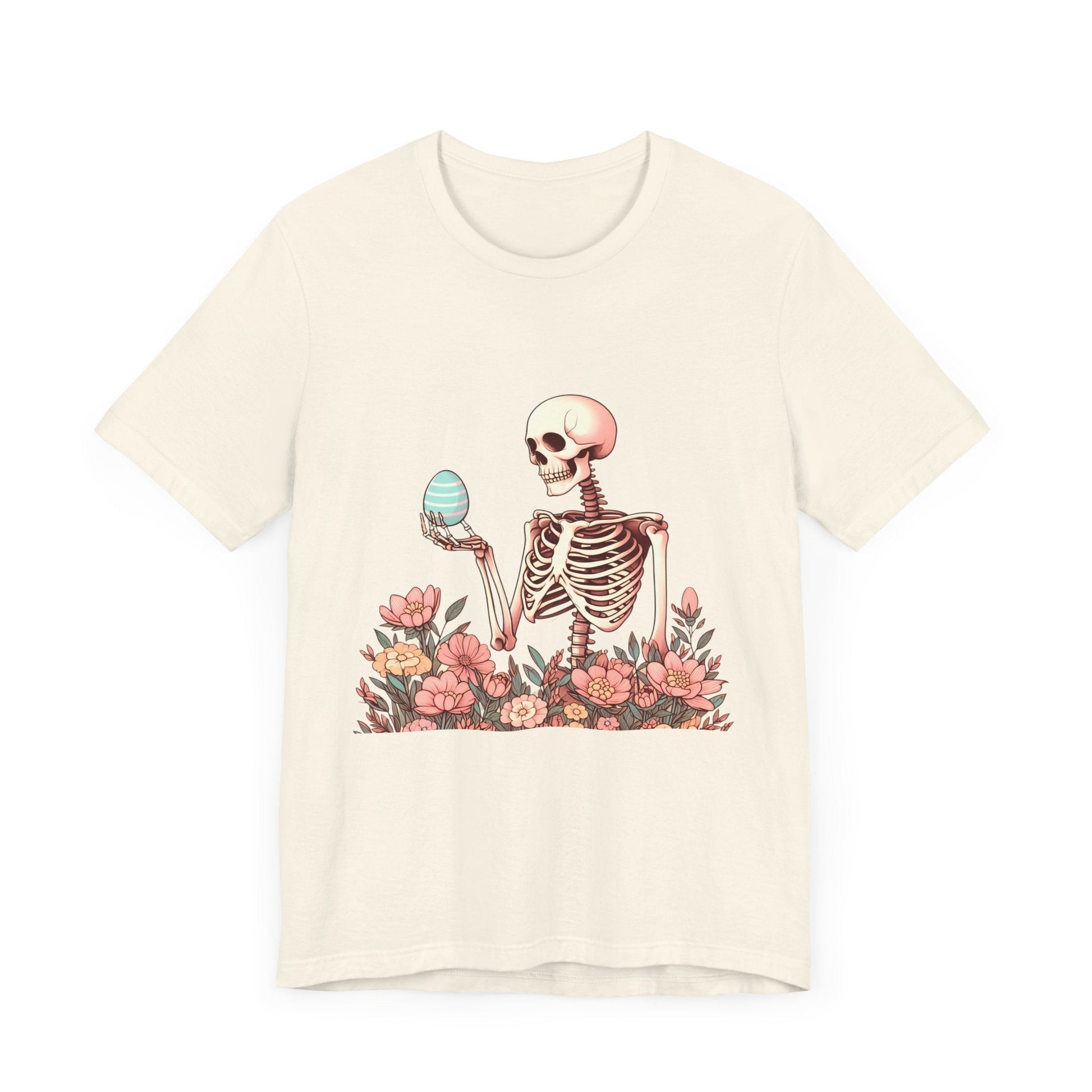 Easter Skeleton Short Sleeve Tee ShirtT - ShirtVTZdesignsNaturalXSCottonCrew neckDTG