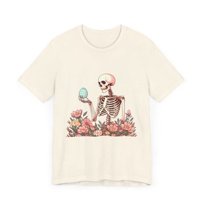 Easter Skeleton Short Sleeve Tee ShirtT - ShirtVTZdesignsNaturalXSCottonCrew neckDTG