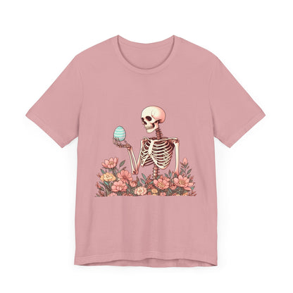 Easter Skeleton Short Sleeve Tee ShirtT - ShirtVTZdesignsOrchidXSCottonCrew neckDTG