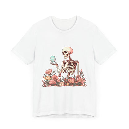 Easter Skeleton Short Sleeve Tee ShirtT - ShirtVTZdesignsWhiteXSCottonCrew neckDTG