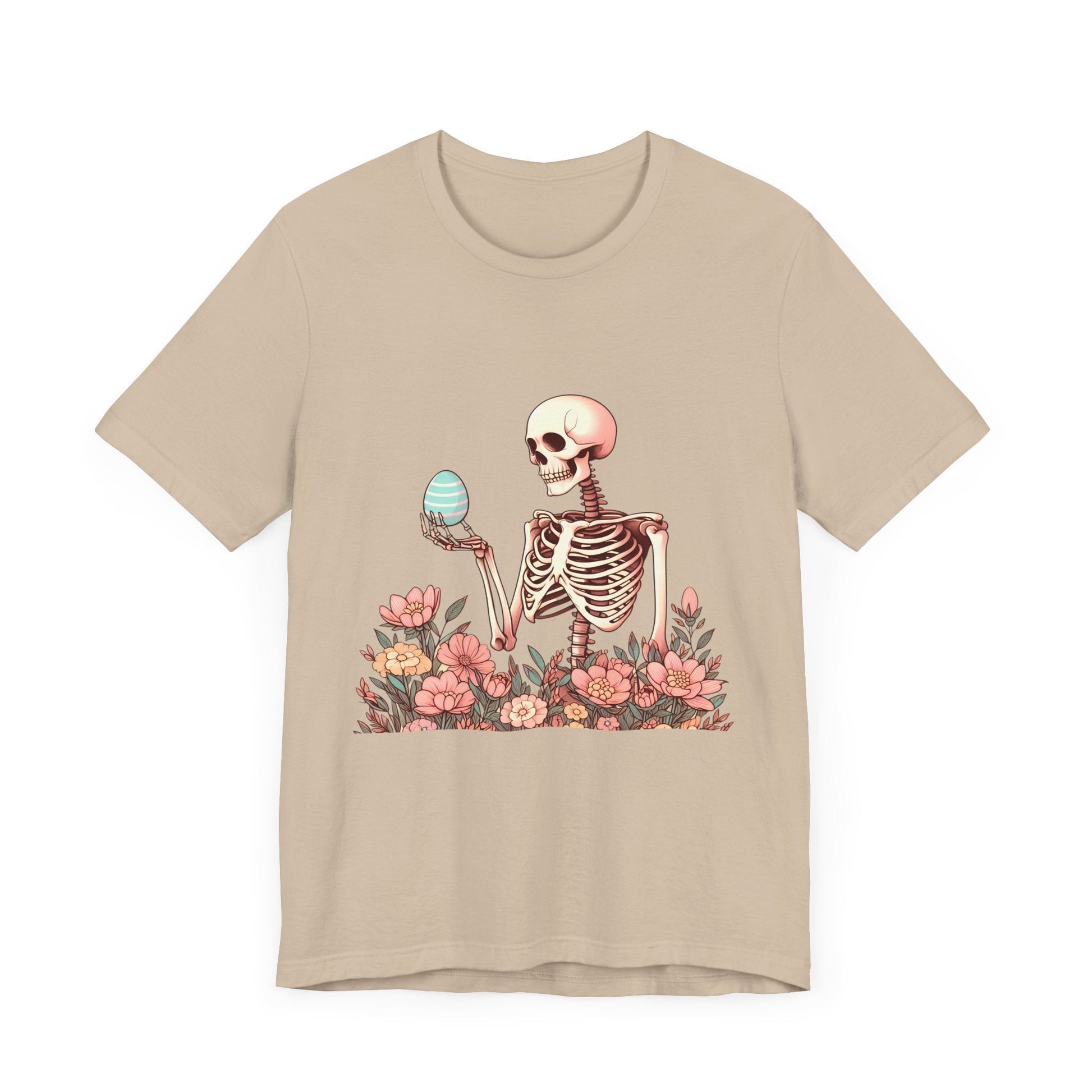 Easter Skeleton Short Sleeve Tee ShirtT - ShirtVTZdesignsTanXSCottonCrew neckDTG