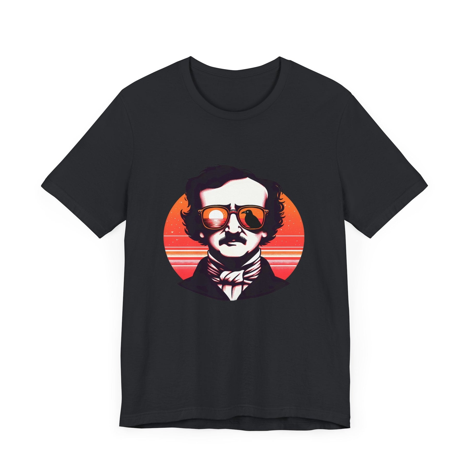 Edgar Allan Poe Beach Short Sleeve Tee ShirtT - ShirtVTZdesignsVintage BlackXSclothingCottonCrew neck