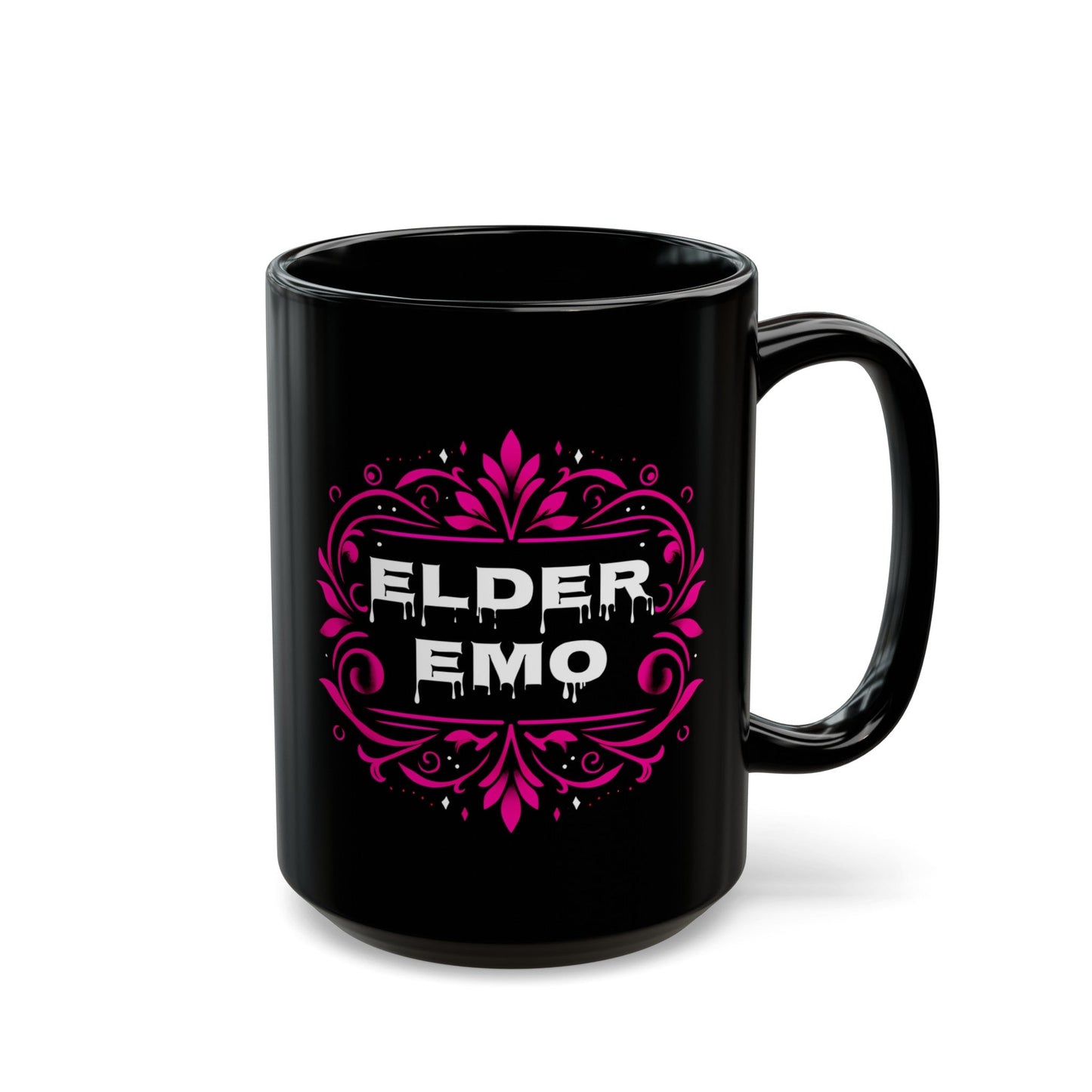 Elder Emo Black MugMugVTZdesigns15oz11ozBack - to - SchoolBlack base