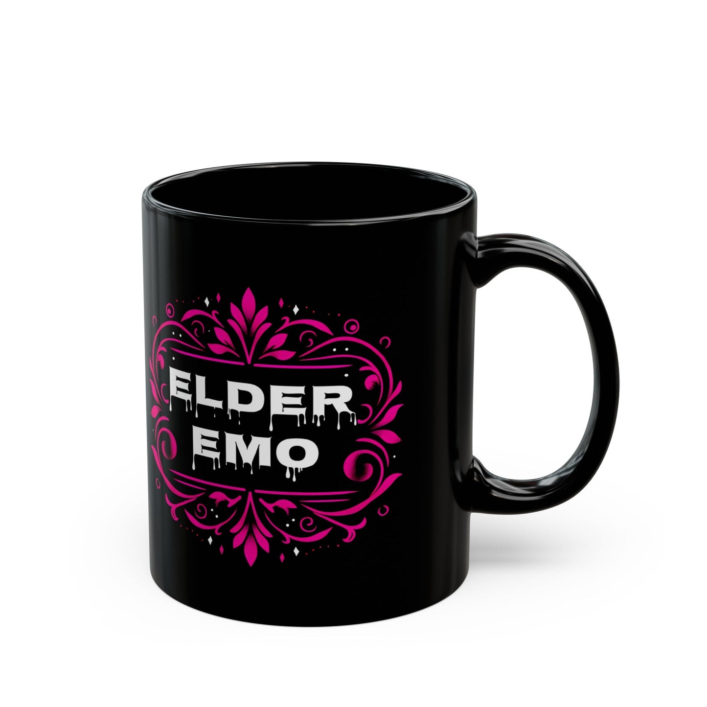 Elder Emo Black MugMugVTZdesigns11oz11ozBack - to - SchoolBlack base