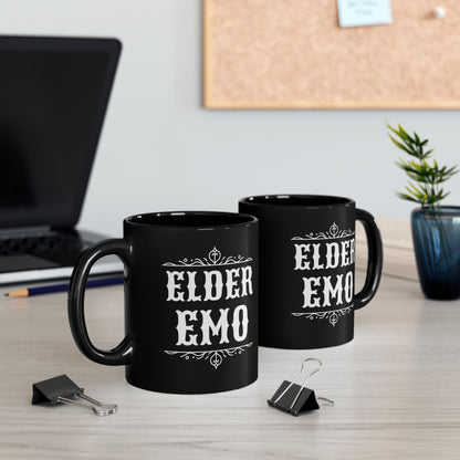 Elder Emo Black MugMugVTZdesigns11oz11ozBack - to - SchoolBlack base