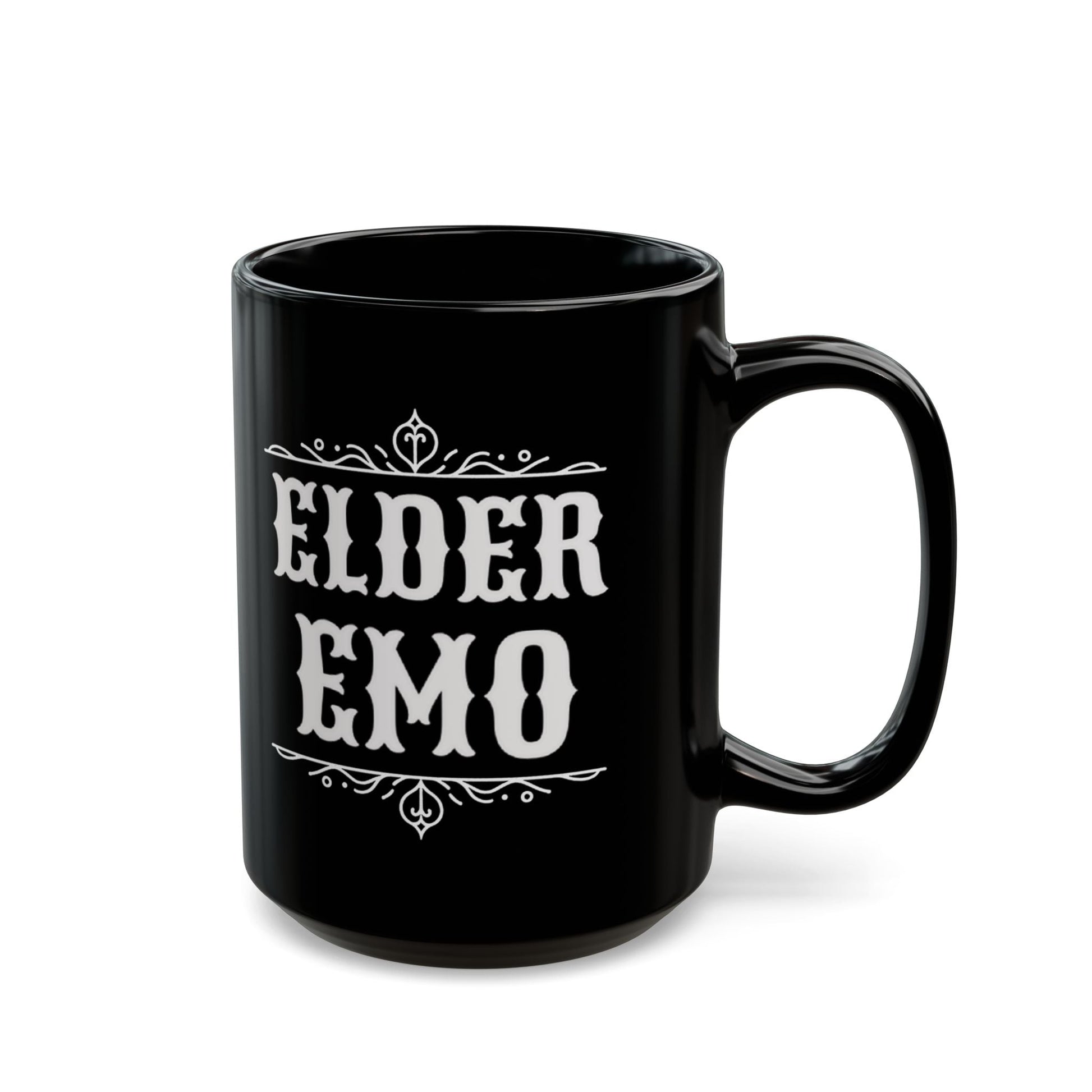 Elder Emo Black MugMugVTZdesigns11oz11ozBack - to - SchoolBlack base