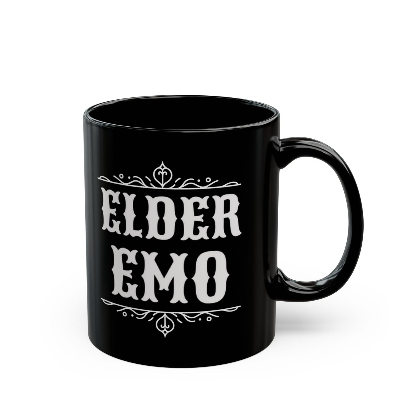 Elder Emo Black MugMugVTZdesigns11oz11ozBack - to - SchoolBlack base