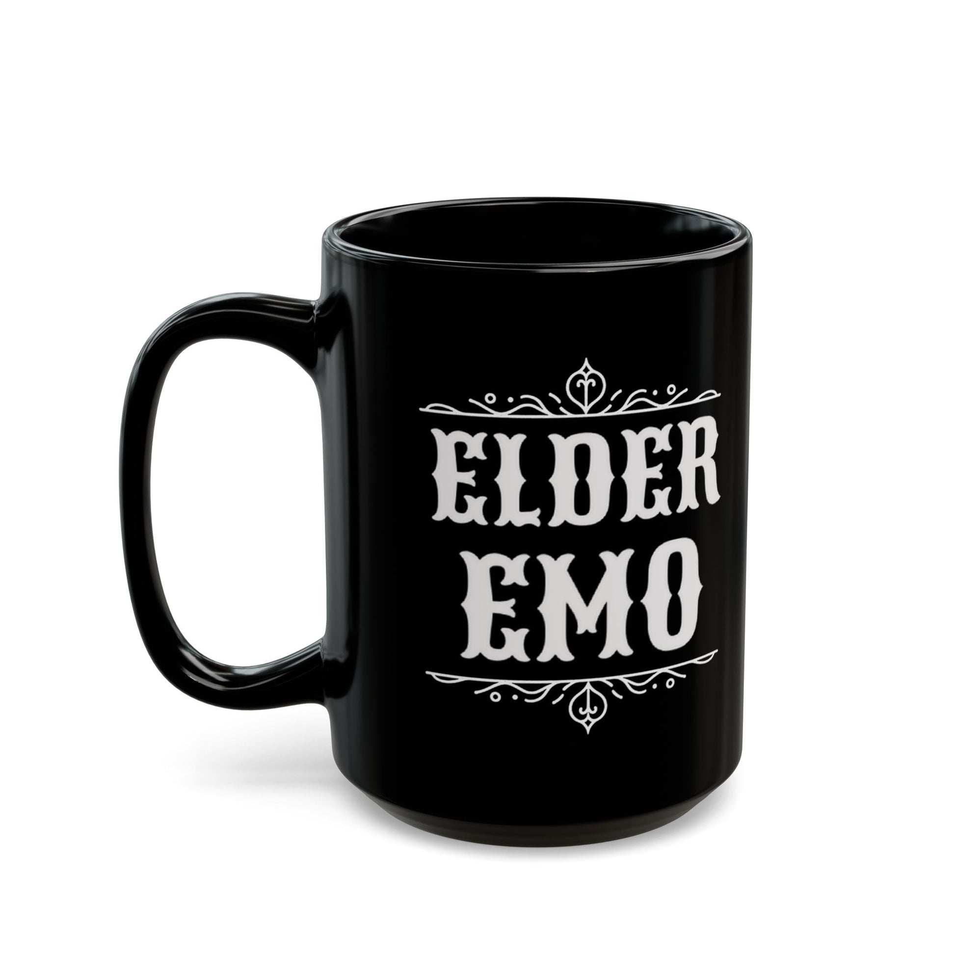 Elder Emo Black MugMugVTZdesigns15oz11ozBack - to - SchoolBlack base