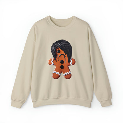 Emo Gingerbread Man Pullover Crewneck SweatshirtSweatshirtVTZdesignsSSandchristmasclothingCrew neck