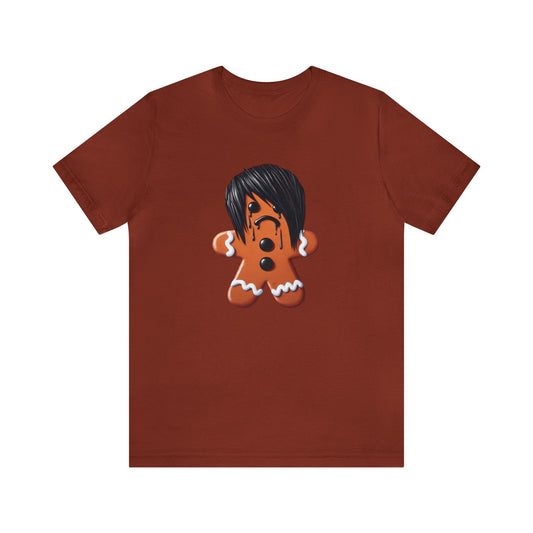 Emo Gingerbread Man Short Sleeve Tee ShirtT - ShirtVTZdesignsRustXSchristmasclothingCotton