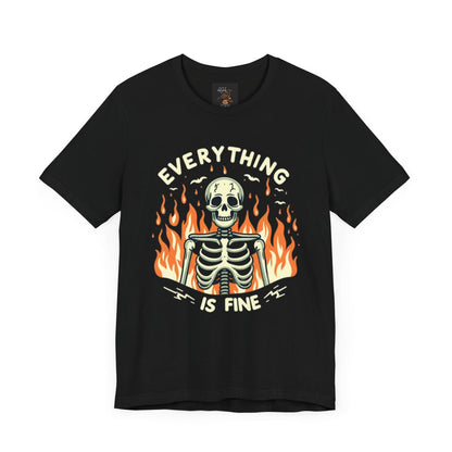 Everything Is Fine Tee ShirtT - ShirtVTZdesignsBlackXSclothesclothingCotton