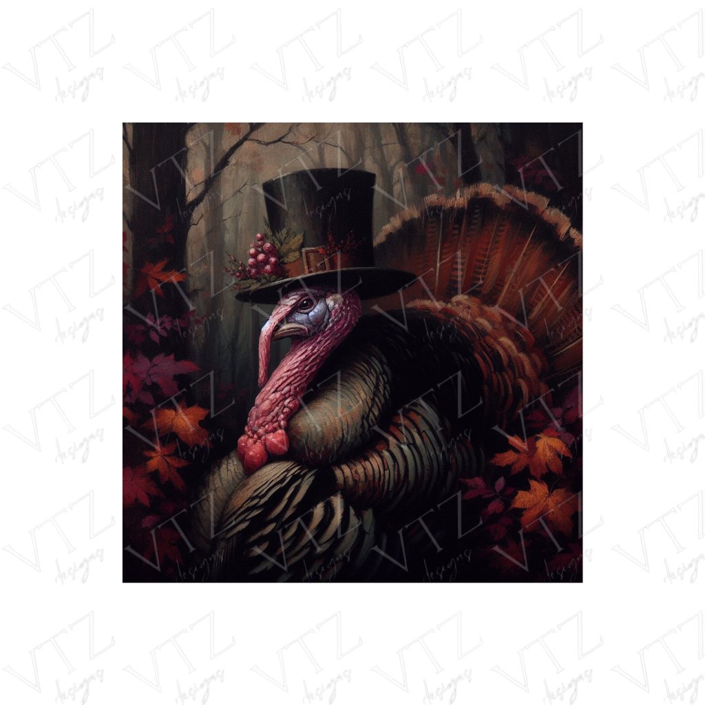 Fancy Autumn Turkey PosterVTZdesigns5″×7″autumndark academiafall