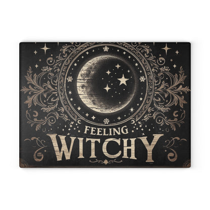 Feeling Witchy Glass Cutting BoardHome DecorVTZdesigns8" x 11"RectangleAccessoriesCookingcutting boards