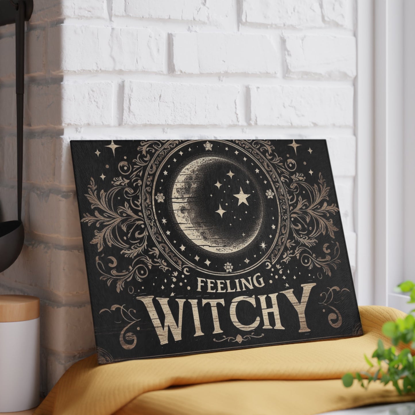 Feeling Witchy Glass Cutting BoardHome DecorVTZdesigns8" x 11"RectangleAccessoriesCookingcutting boards