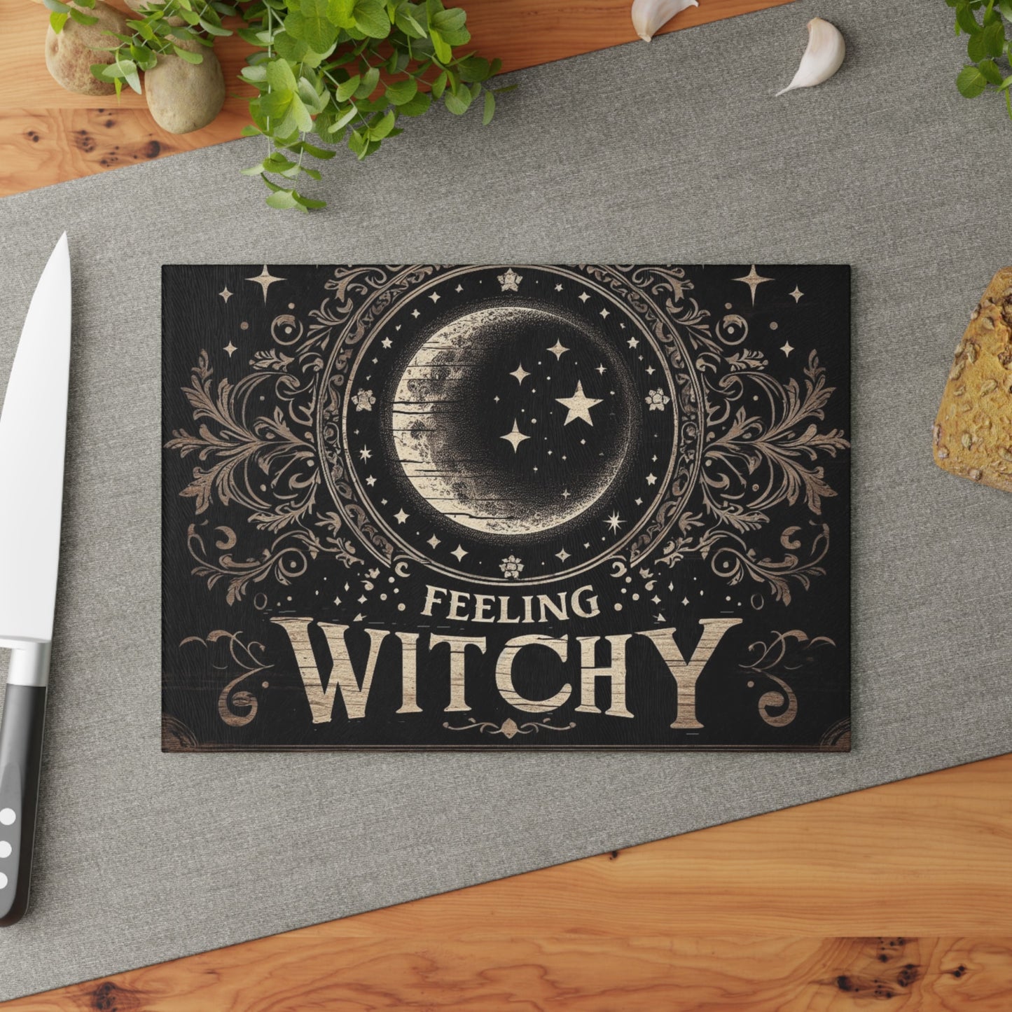 Feeling Witchy Glass Cutting BoardHome DecorVTZdesigns8" x 11"RectangleAccessoriesCookingcutting boards