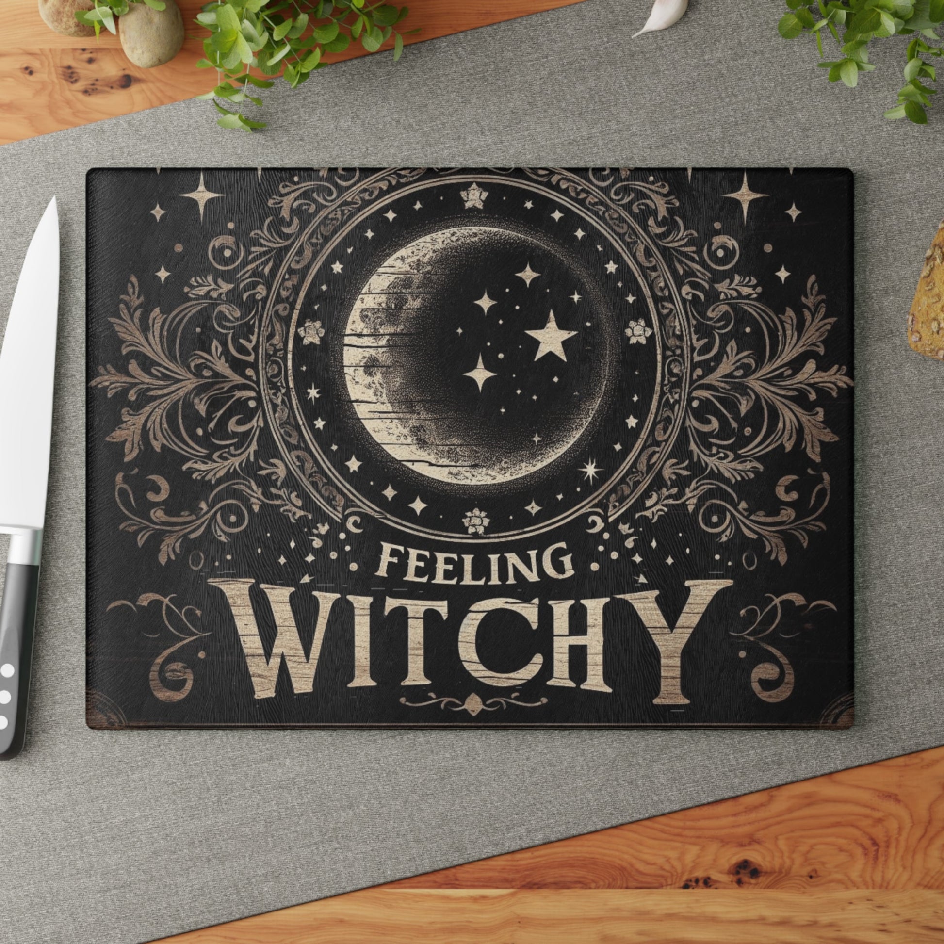 Feeling Witchy Glass Cutting BoardHome DecorVTZdesigns11" x 15"RectangleAccessoriesCookingcutting boards