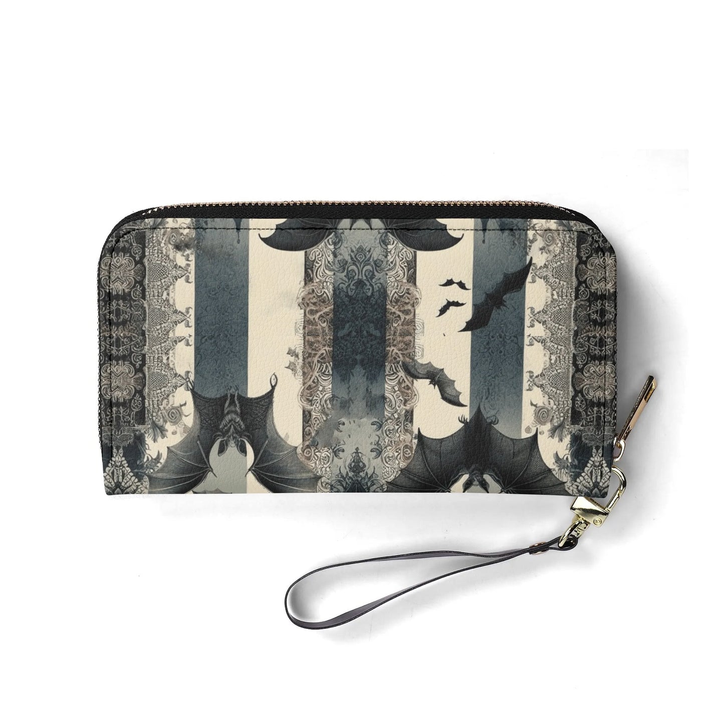 Floral Baroque Bats and Stripes Leather WalletVTZdesignsacademiaaccessoriesbat