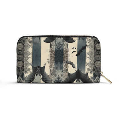 Floral Baroque Bats and Stripes Leather WalletVTZdesignsacademiaaccessoriesbat