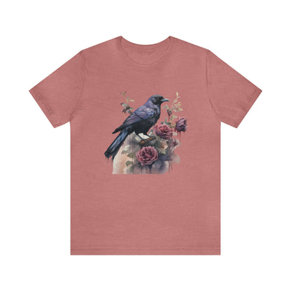 Floral Raven Tee ShirtT - ShirtVTZdesignsHeather MauveXSCottonCrew neckcrow