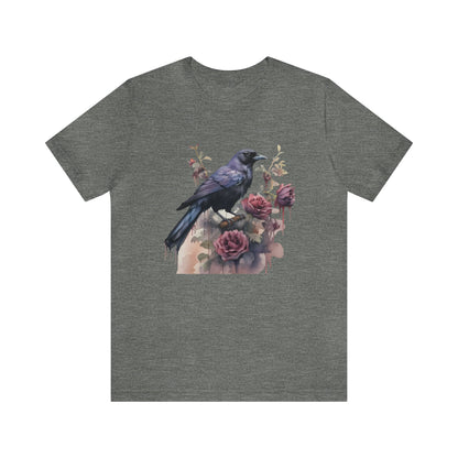 Floral Raven Tee ShirtT - ShirtVTZdesignsDeep HeatherXSCottonCrew neckcrow