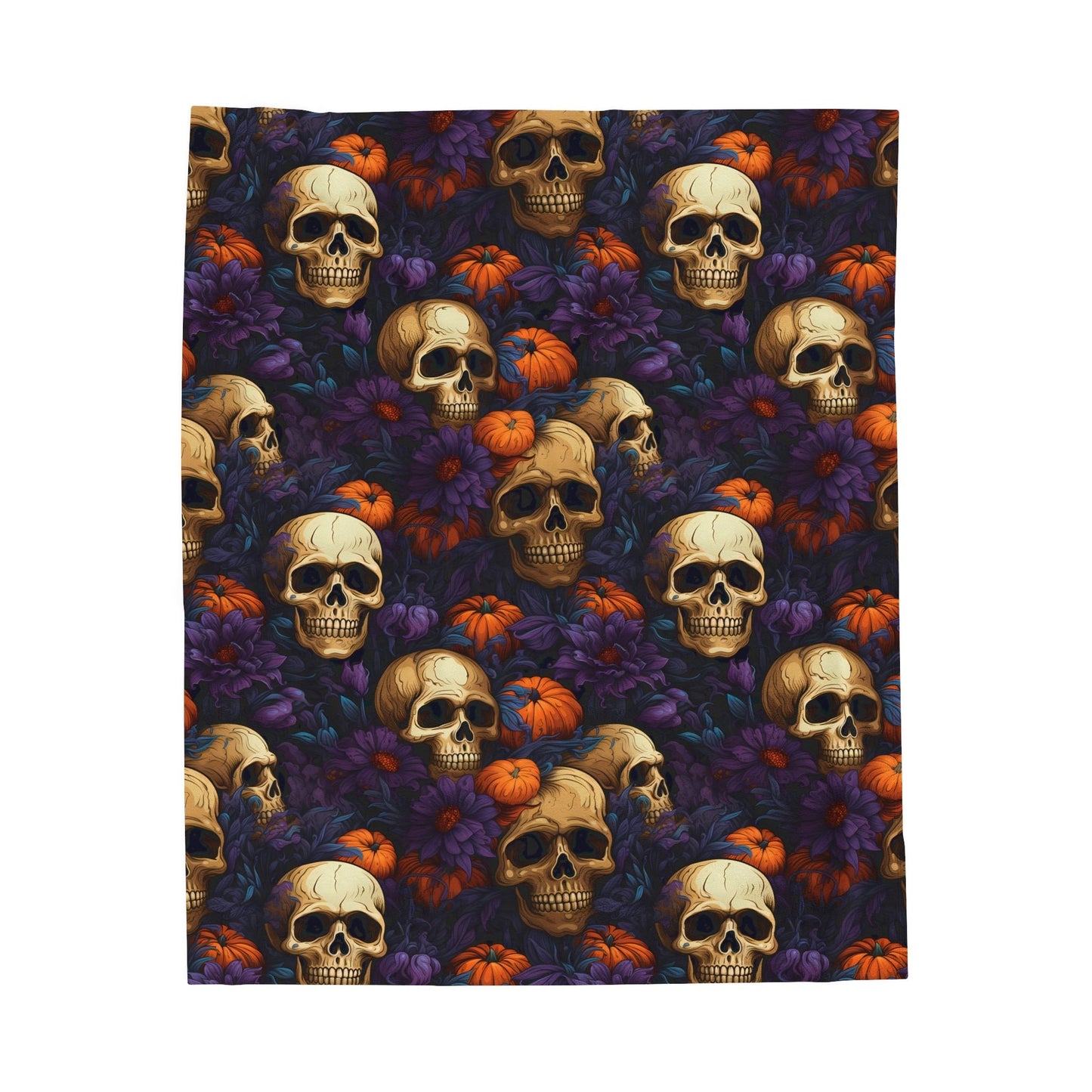 Floral Skulls and Pumpkins BlanketAll Over PrintsVTZdesigns30" × 40"All Over PrintAOPautumn florals