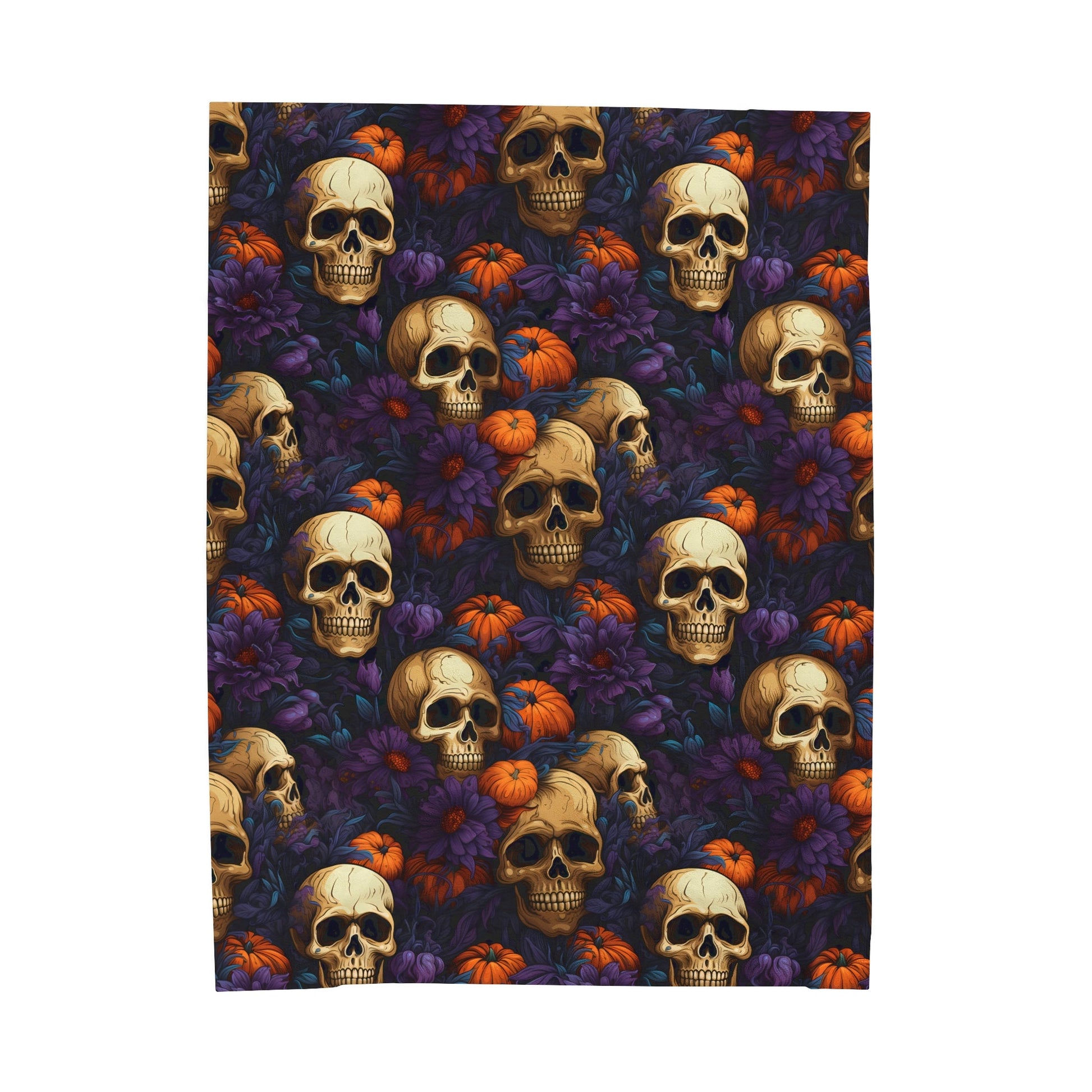 Floral Skulls and Pumpkins BlanketAll Over PrintsVTZdesigns30" × 40"All Over PrintAOPautumn florals