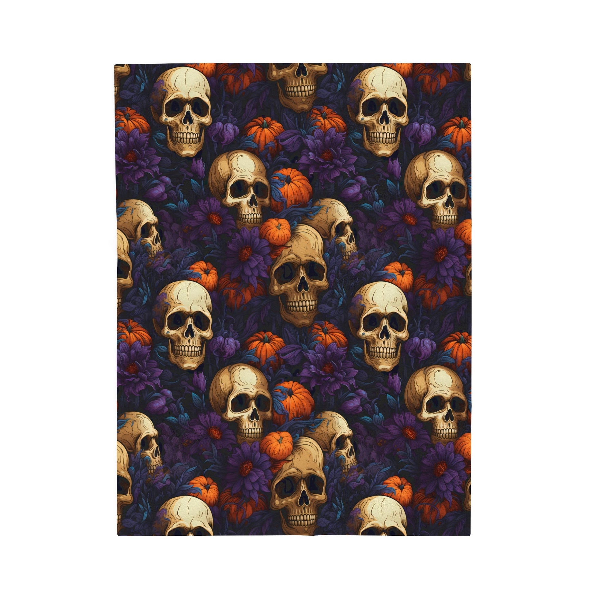 Floral Skulls and Pumpkins BlanketAll Over PrintsVTZdesigns30" × 40"All Over PrintAOPautumn florals