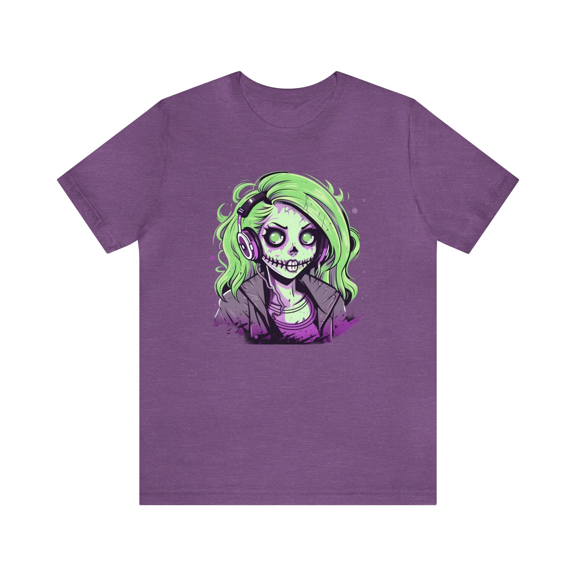 Gamer Ghoul Jersey Tee ShirtT - ShirtVTZdesignsHeather Team PurpleXLCottonCrew neckDTG