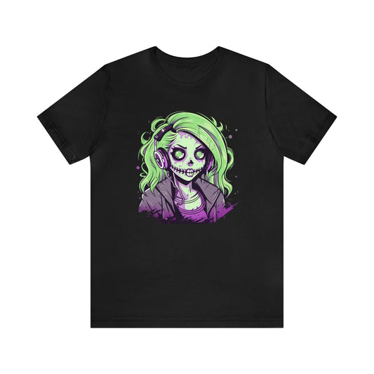 Gamer Ghoul Jersey Tee ShirtT - ShirtVTZdesignsBlackLCottonCrew neckDTG