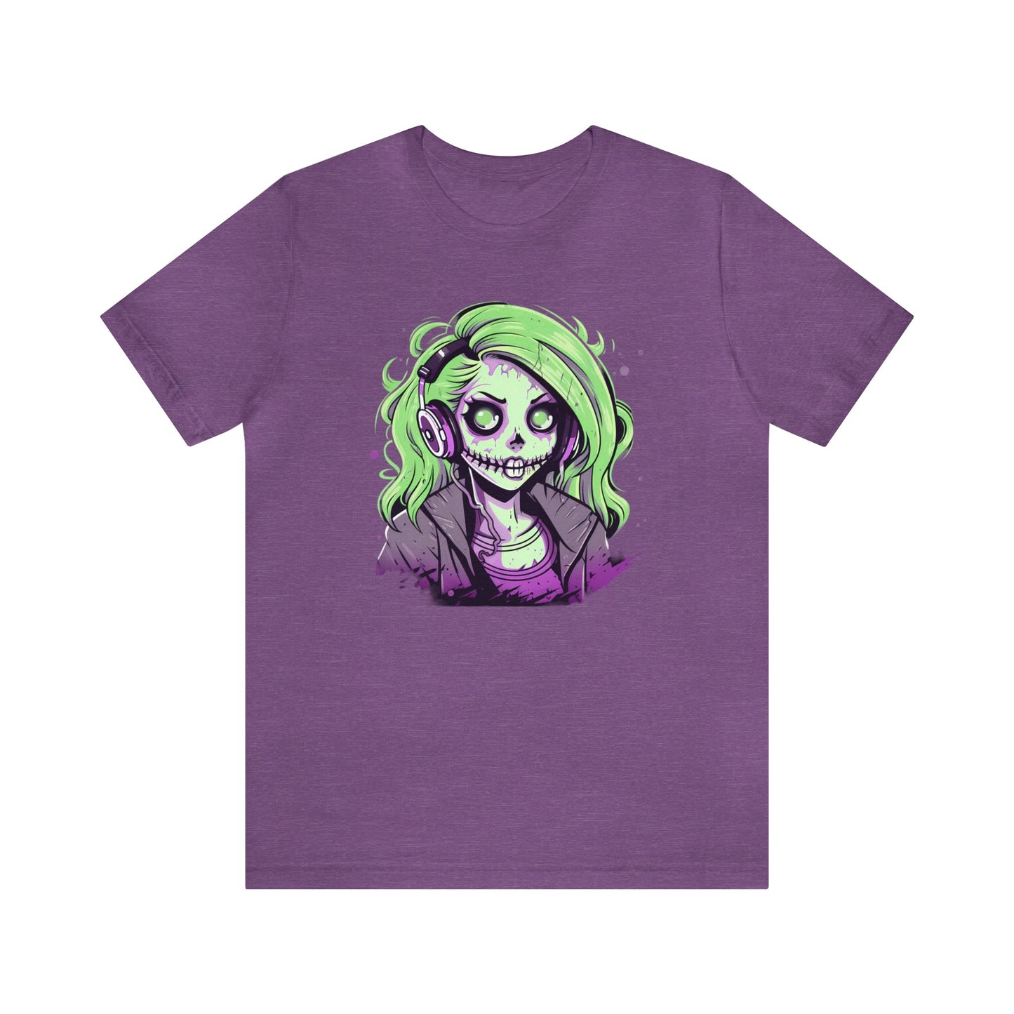 Gamer Ghoul Jersey Tee ShirtT - ShirtVTZdesignsHeather Team PurpleXSCottonCrew neckDTG