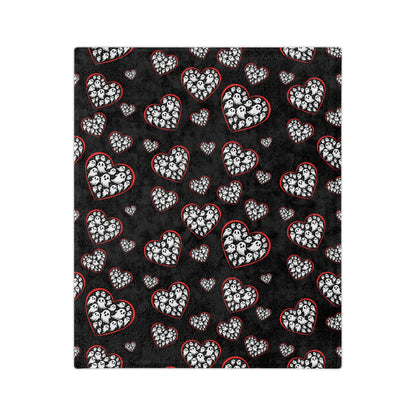 Ghost Hearts Throw BlanketHome DecorVTZdesigns60" × 50"Beddingblanketblankets